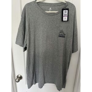 Converse All Star 1908 Graphic T-Shirt XXL Gray Short Sleeve NWT Cotton Tee